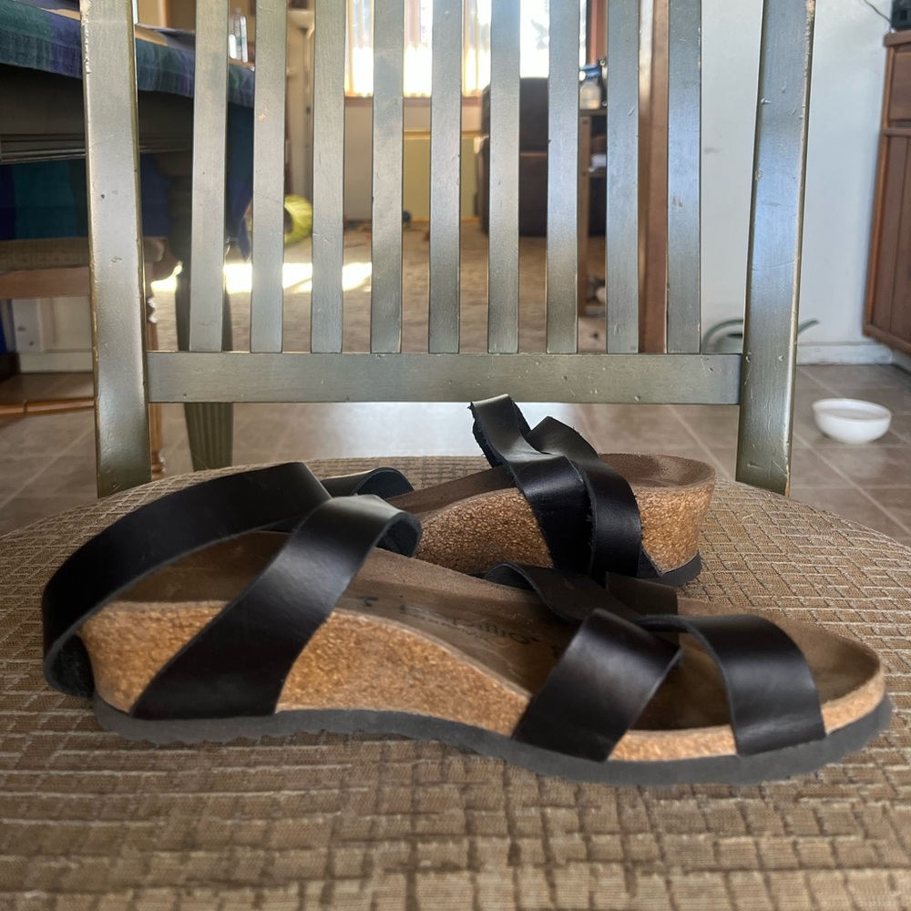 Birkenstock Papillio Lola sandals. Black leather. Size 37, 6-6.5. - Picture 8 of 13